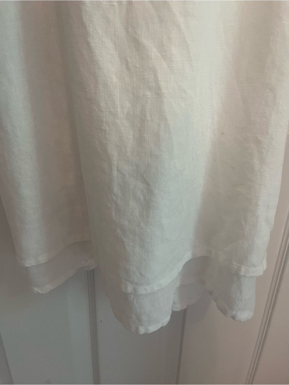 Madison Mathews White Linen Braided Strap Dress – Size L NWOT - Picture 6 of 9